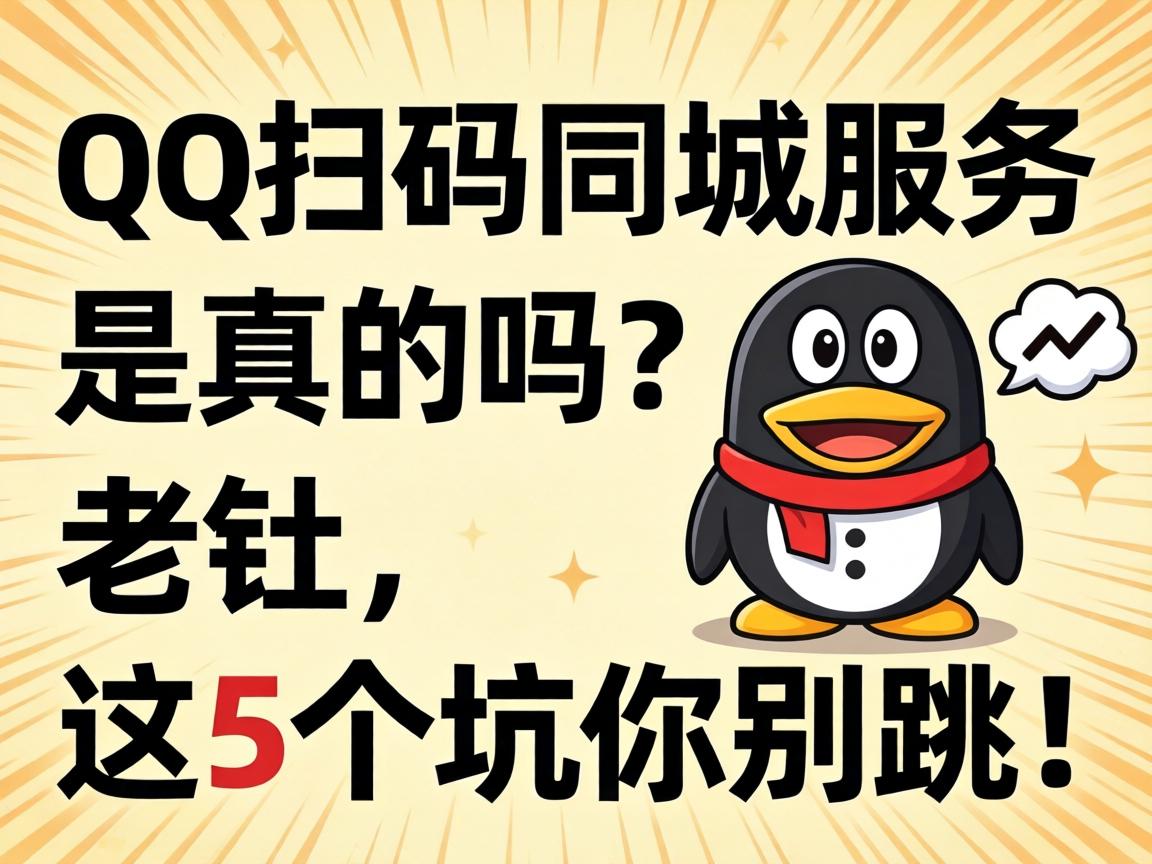 qq扫码同城服务是真的吗？老铁，这5个坑你别跳！
