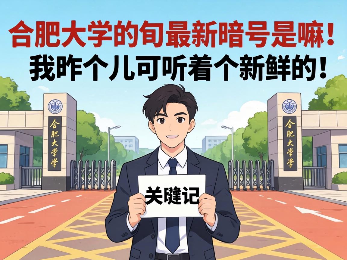 合肥大学门口最新暗号是嘛？我昨个儿可听着个新鲜的！