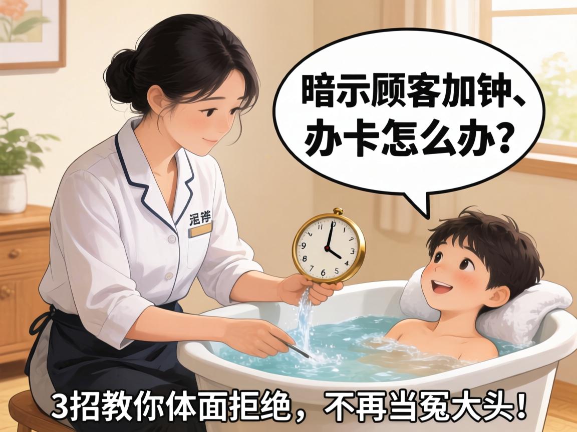 足浴技师暗示顾客加钟、办卡怎么办?3招教你体面拒绝,不再当冤大头!