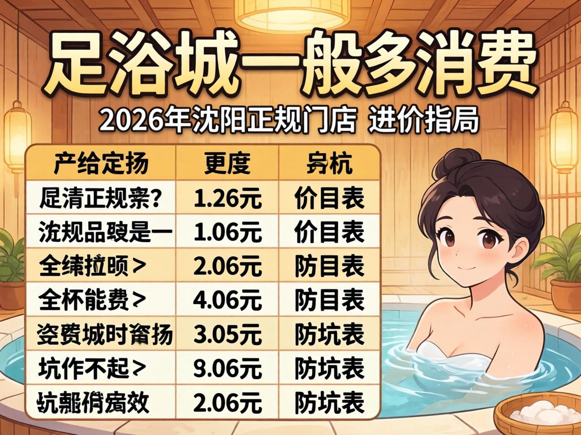 足浴城一般怎么消费？2026年沈阳正规门店价目表与防坑指南