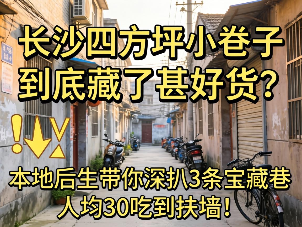 长沙四方坪小巷子到底藏了甚好货?,本地后生带你深扒3条宝藏巷,人均30吃到扶墙!