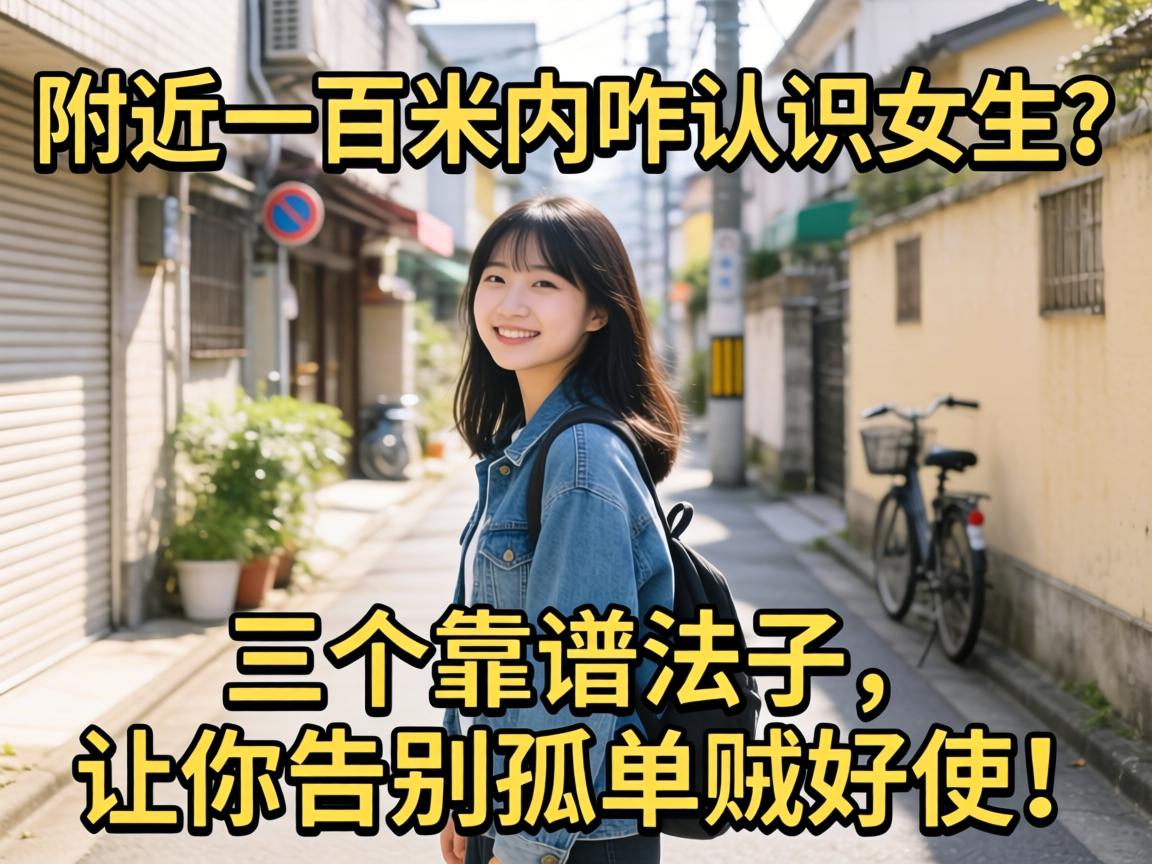 附近一百米内咋认识女生？三个靠谱法子，让你告别孤单贼好使！