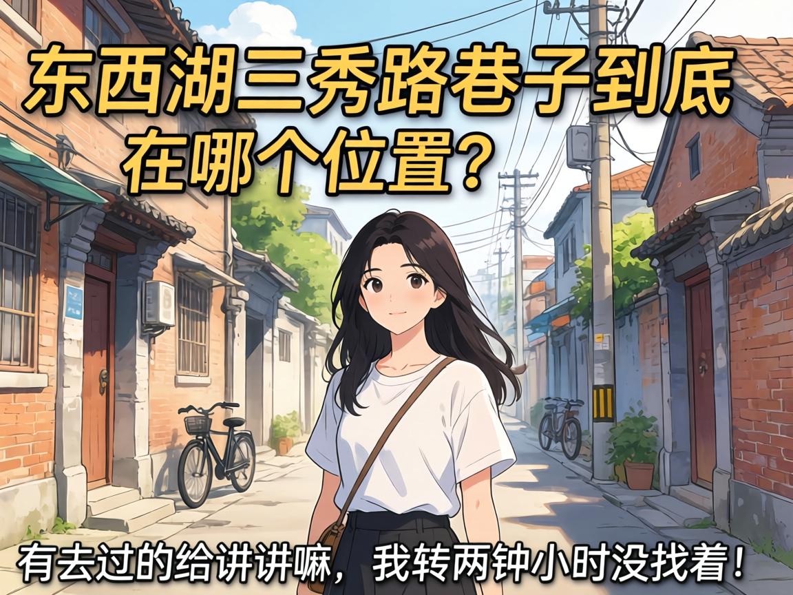 东西湖三秀路巷子到底在哪个位置？有去过的给讲讲嘛，我转两钟头没找着！